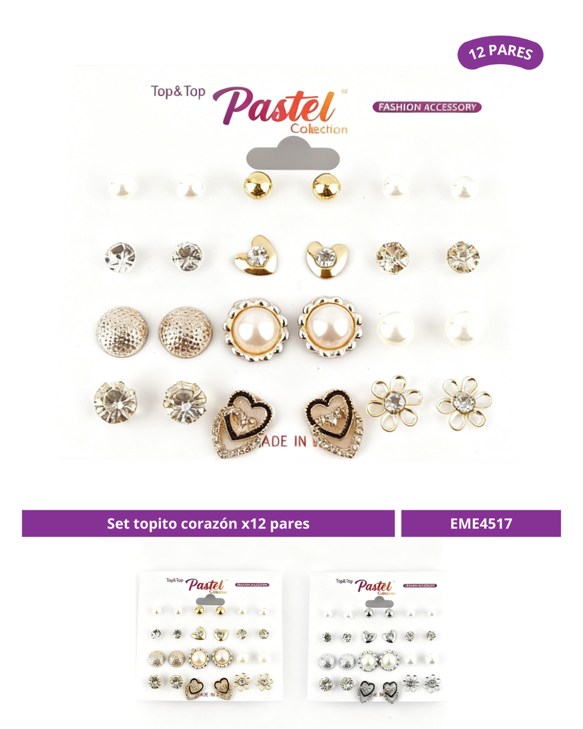 SET TOPITO CORAZON X12