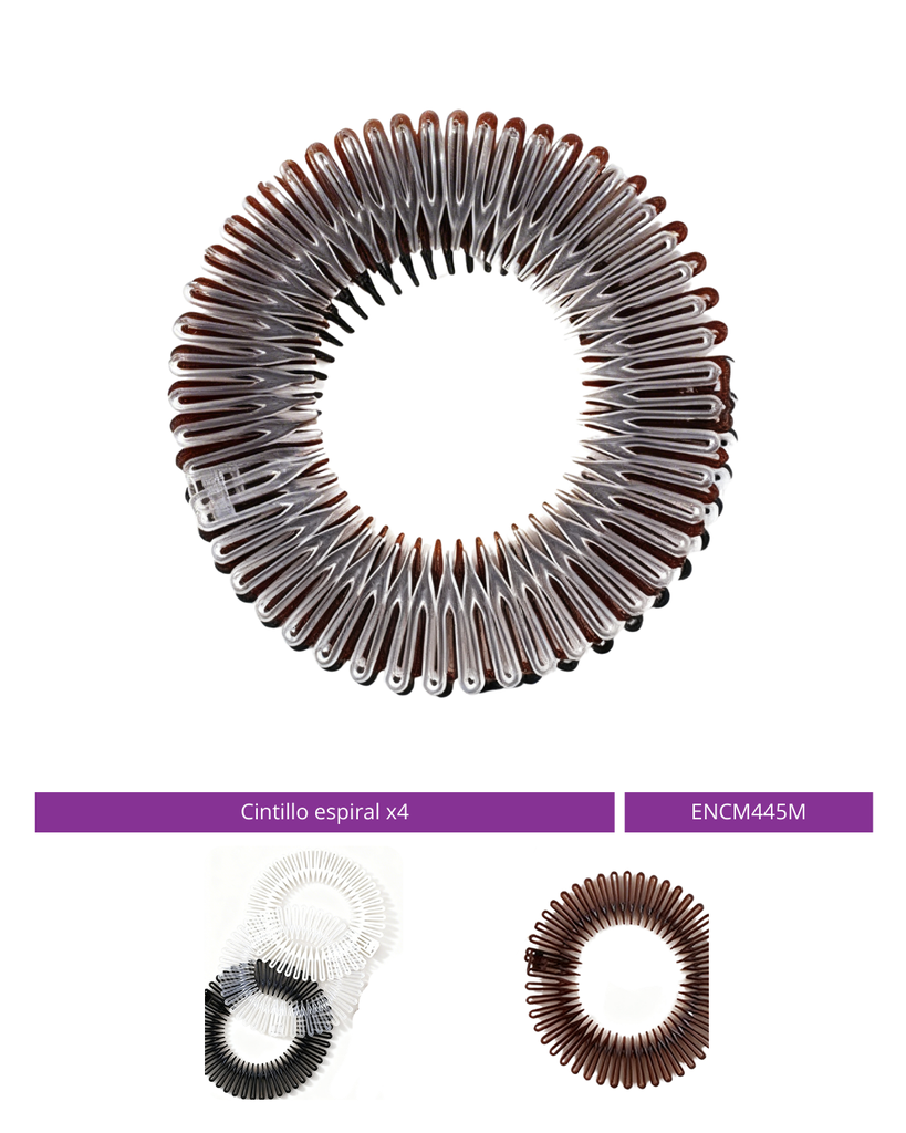 CINTILLO ESPIRAL COLORE TIERRA  X4 