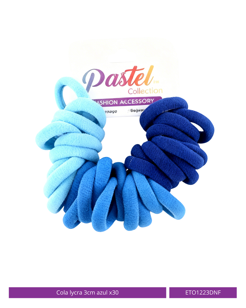 COLA LYCRA 3CM AZUL X30