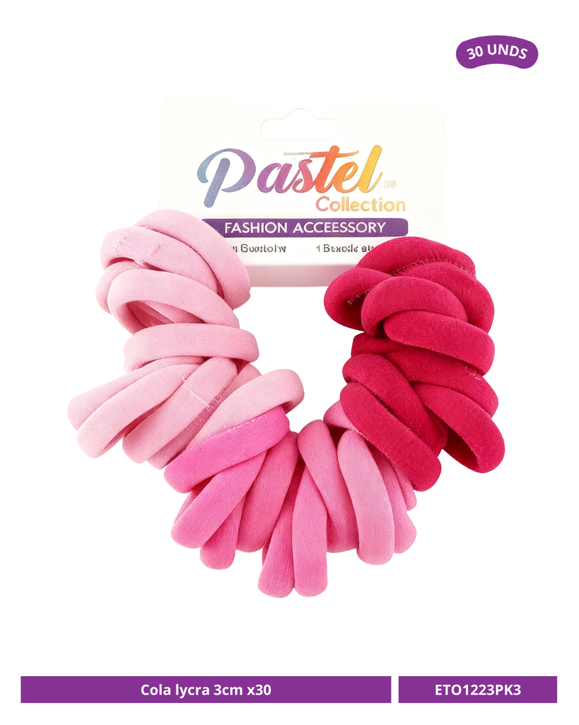 COLA LYCRA 3CM COLOR ROSADO X30