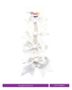 SET GANCHO LAZO COQUETTE 9CM BLANCO X4