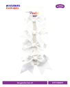 SET GANCHO LAZO COQUETTE 9CM BLANCO X4