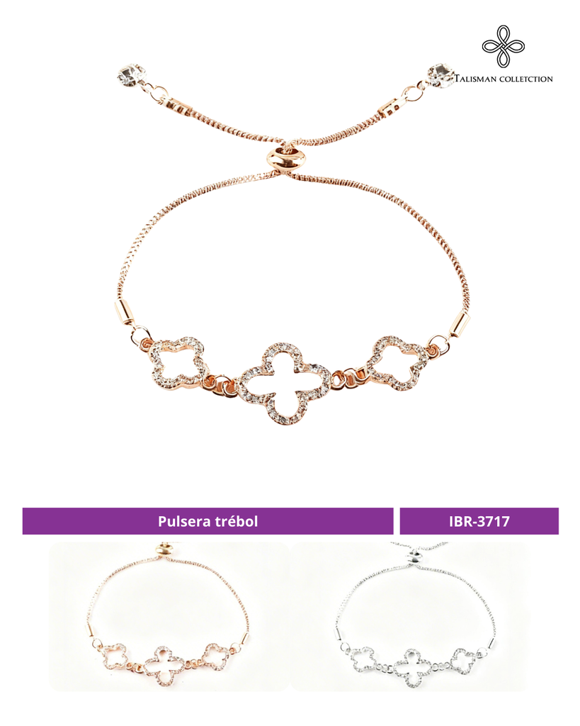 PULSERA TREBOL BRILLANTE