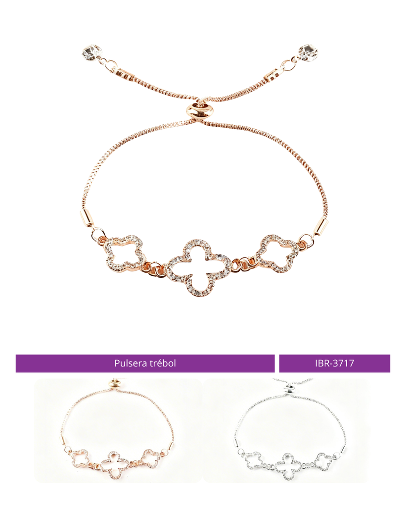 PULSERA TREBOL BRILLANTE