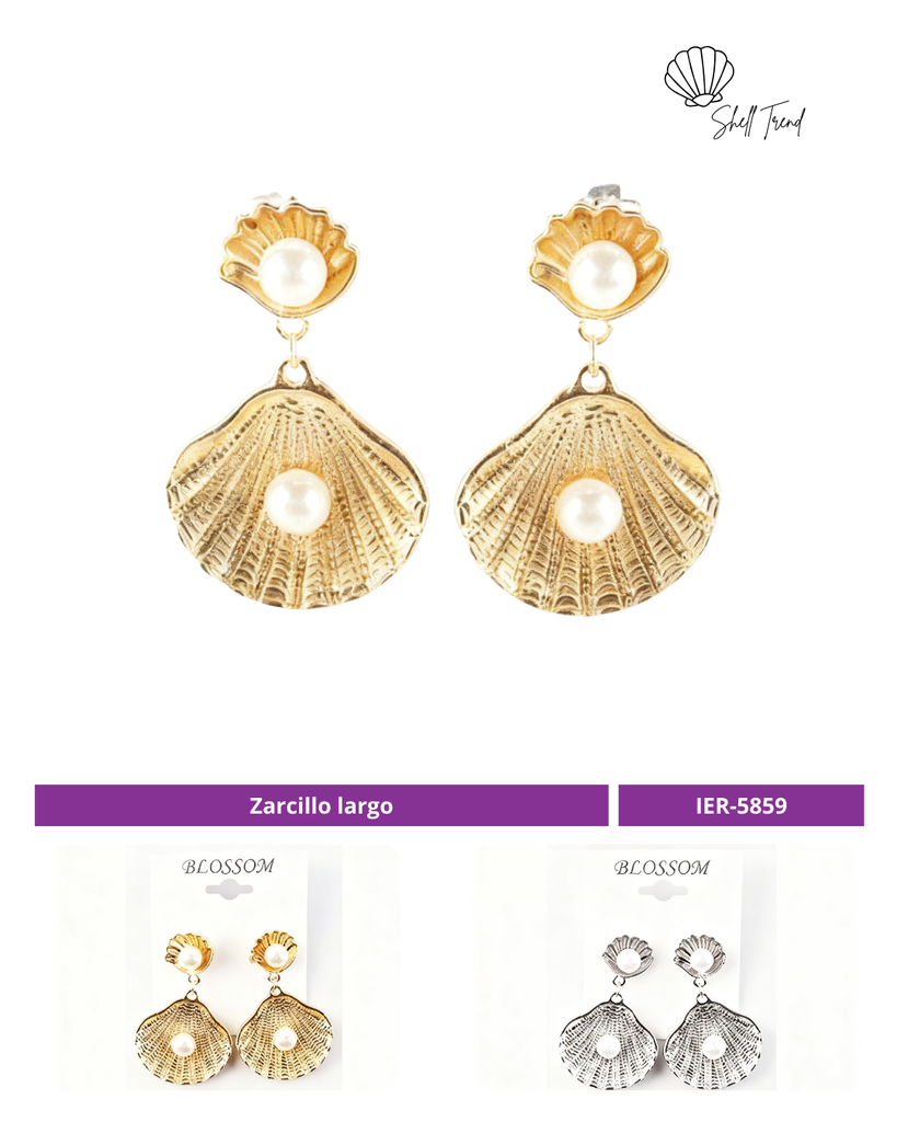 ZARCILLO LARGO OSTRA PERLA