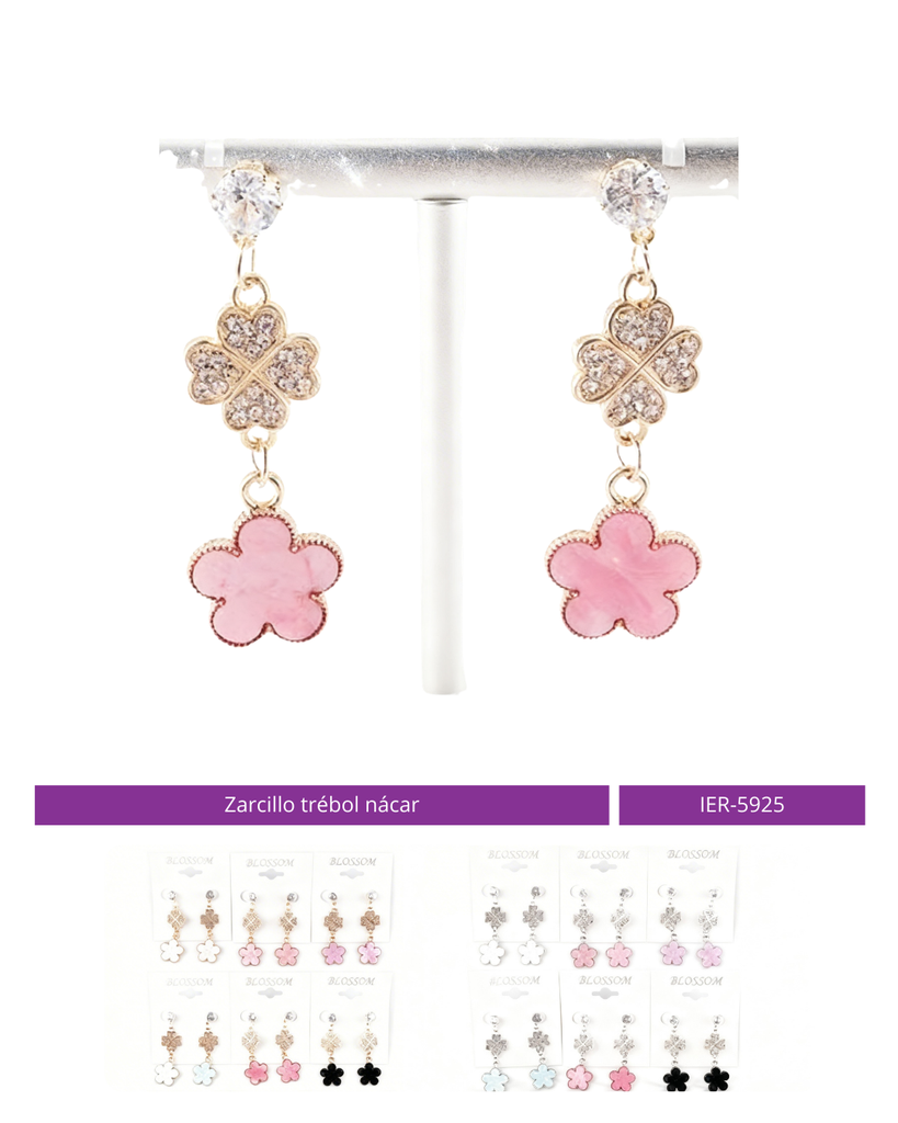 ZARCILLO TREBOL LARGO NACAR