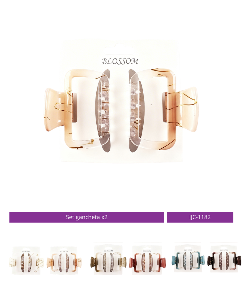 SET GANCHETA CUADRADA X2