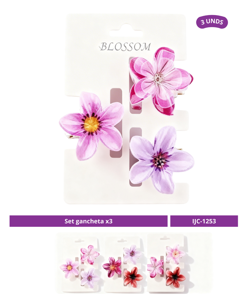 SET GANCHETA HAWAIANA  COLOR X3