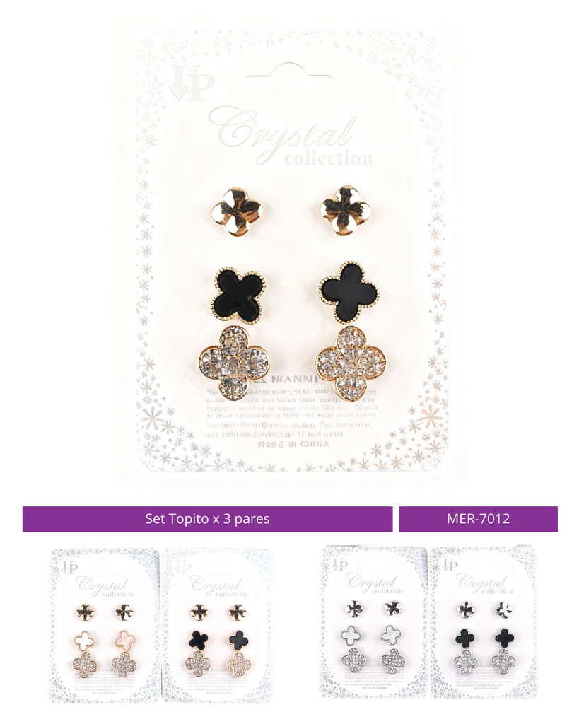 SET TOPITOS TREBOL X3