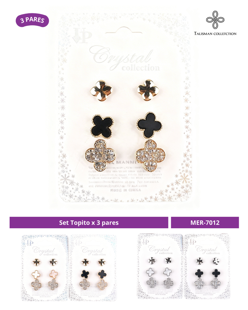 SET TOPITOS TREBOL X3