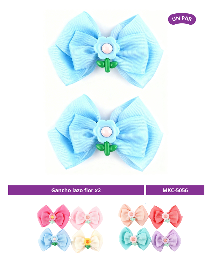 GANCHO LAZO FLOR X2
