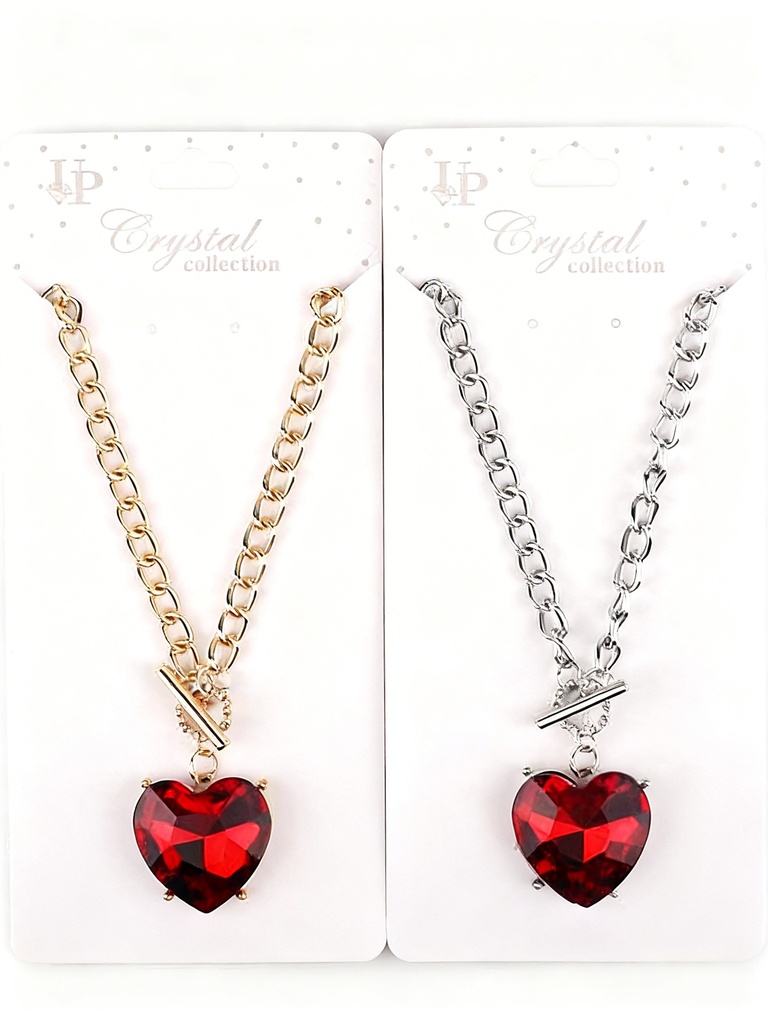 COLLAR CORAZON ROJO