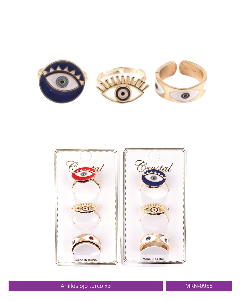 ANILLO OJO TURCO X3