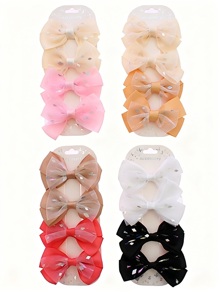 SET GANCHO LAZO COLOR PASTEL X4