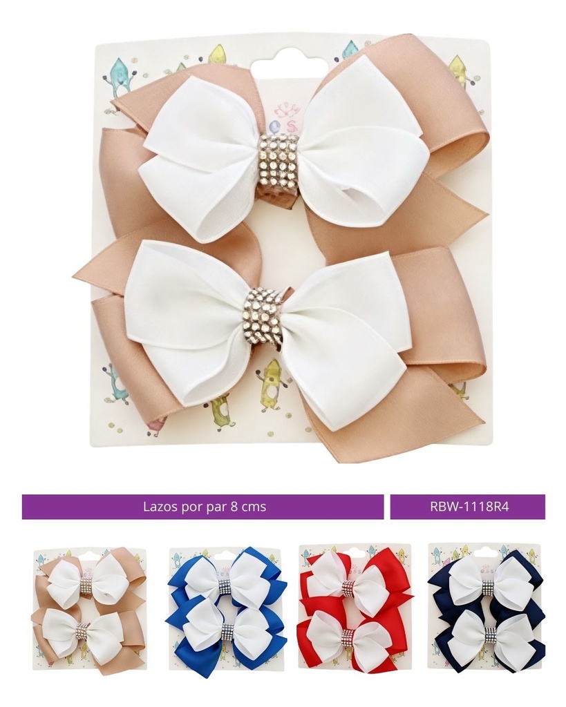 GANCHO LAZO 11CM DETALLE BRILLANTE X2