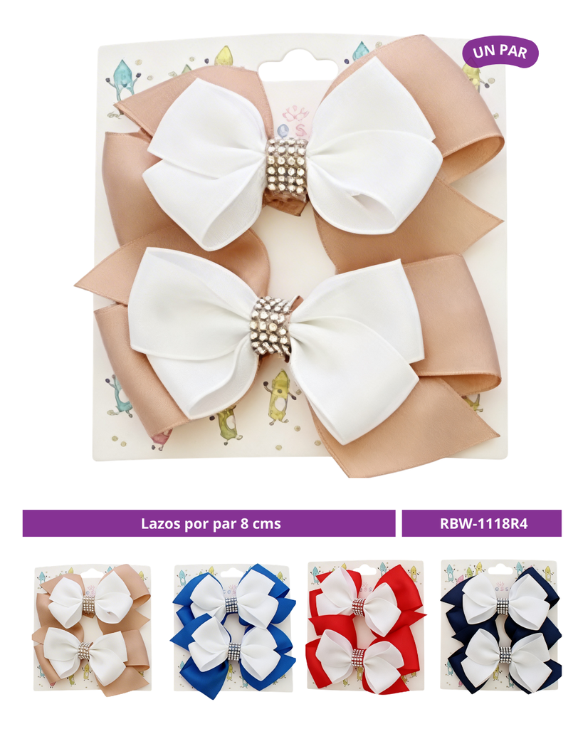 GANCHO LAZO 11CM DETALLE BRILLANTE X2