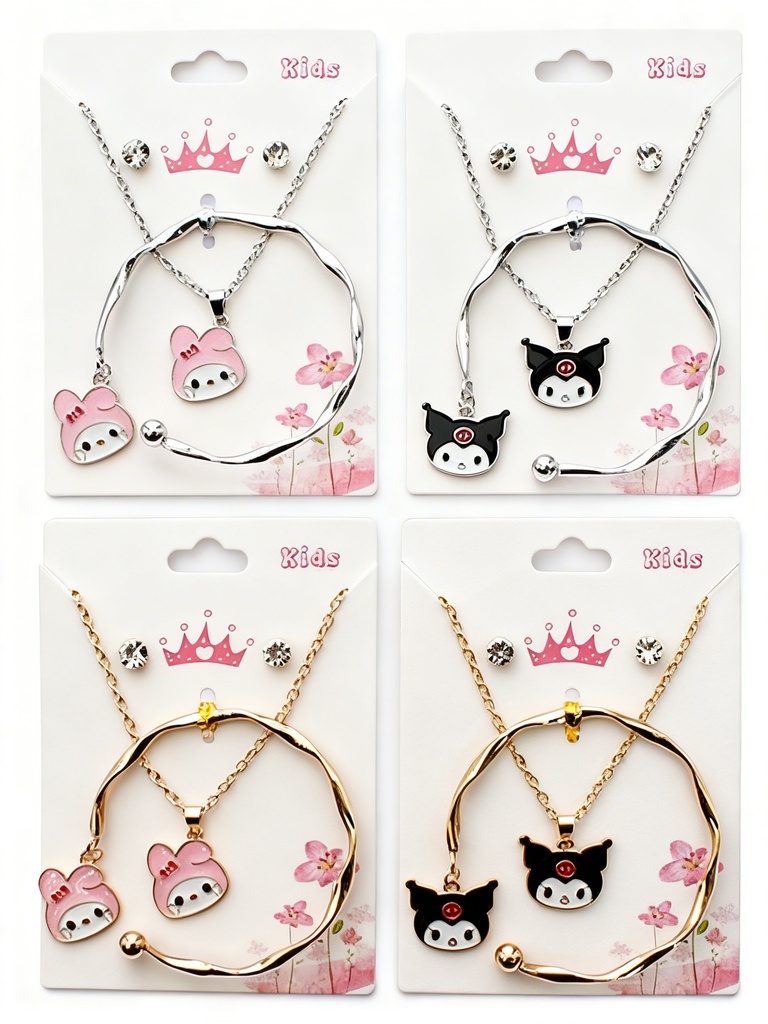 SET COLLAR Y PULSERA KUROMI