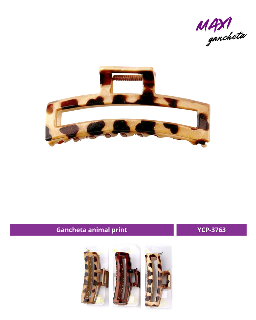 GANCHETA CUADRADA ANIMAL PRINT