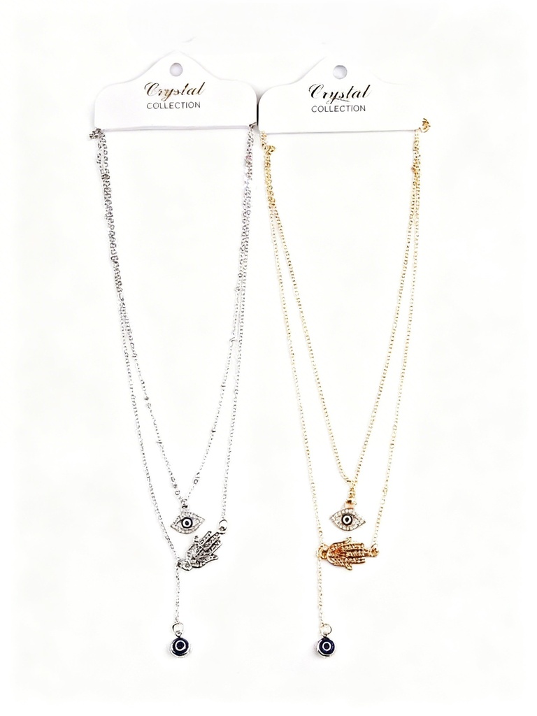 COLLAR MANO OJO TURCO X2