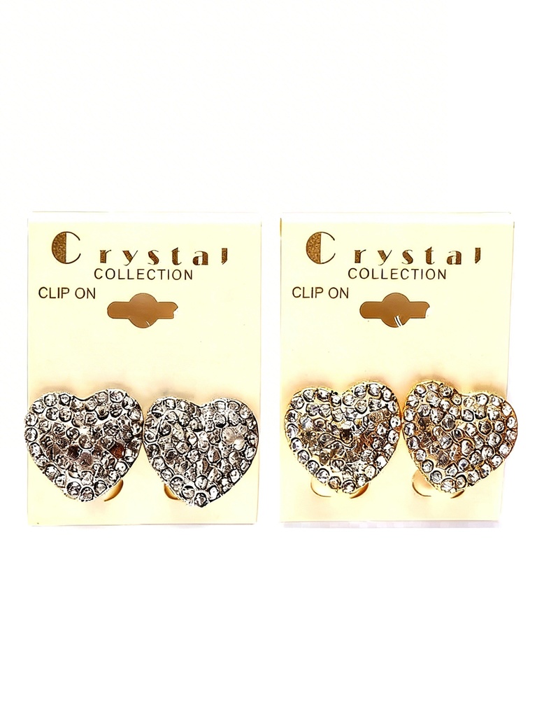 ZARCILLO CLIP CORAZON PIEDRA 