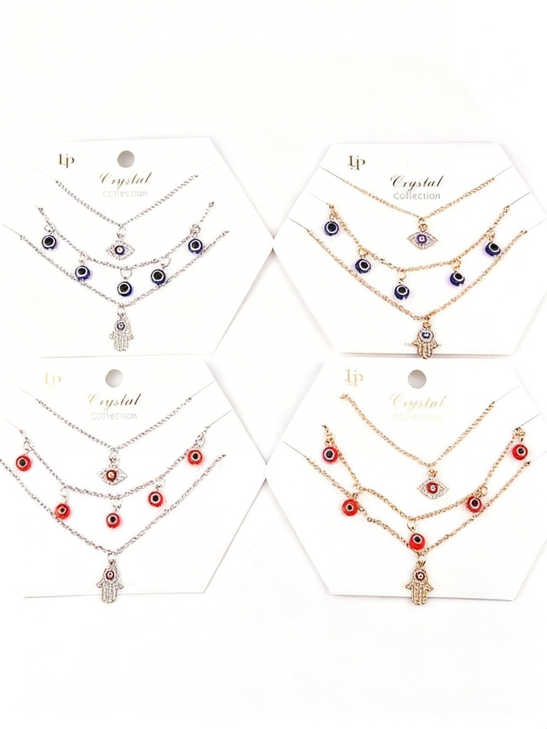 COLLAR OJO TURCO MANO X3