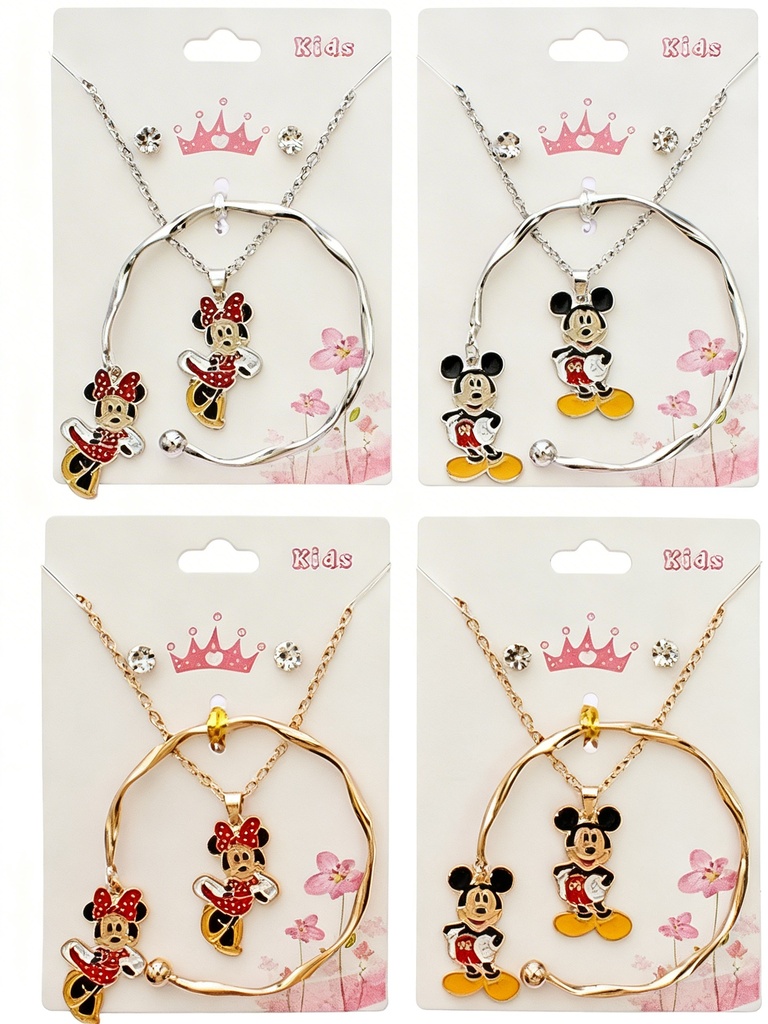 SET COLLAR Y PULSERA MICKEY