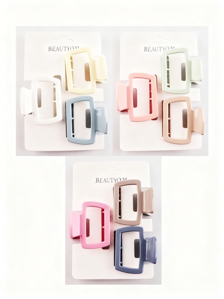 SET GANCHETA CUADRADA COLOR X3