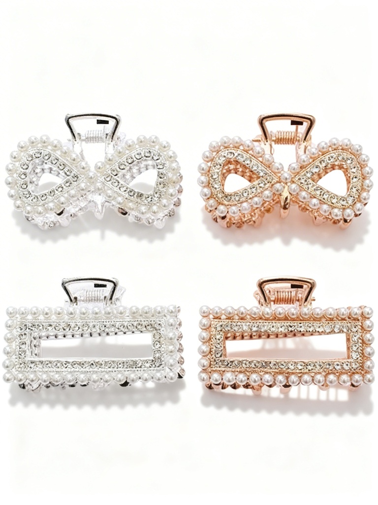 GANCHETA METAL 4.5CM  LAZO PERLA