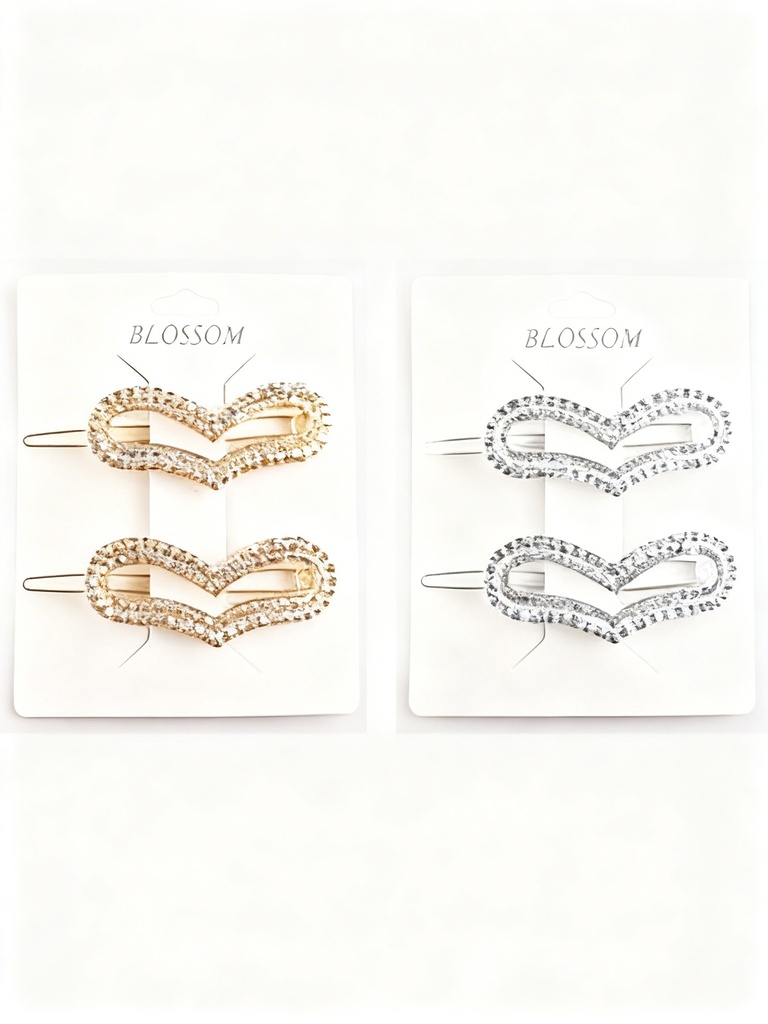 GANCHO STRASS CORAZON X2