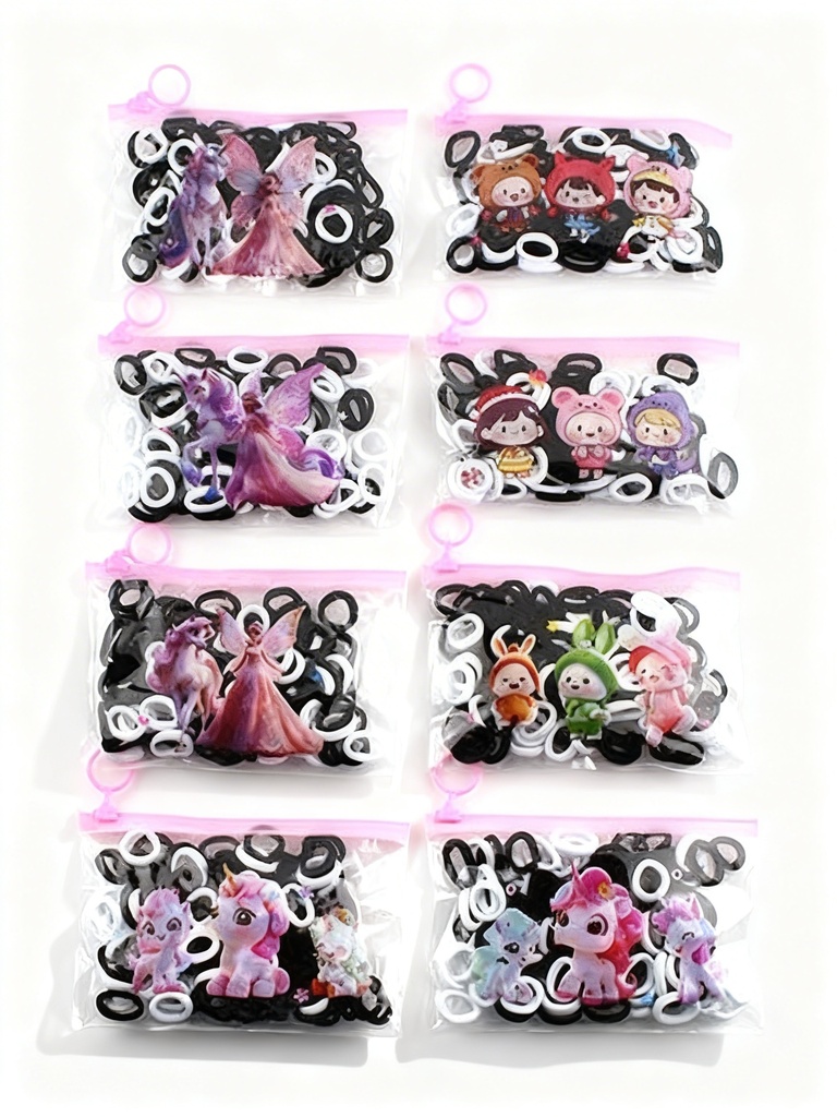 COLA LYCRA BLANCA NEGRA PAQUETE X120 