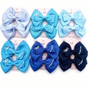 SET GANCHO LAZO PAR COLORES AZUL CON PERLA