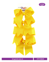 SET GANCHO LAZO COQUETTE 9CM AMARILLO X4