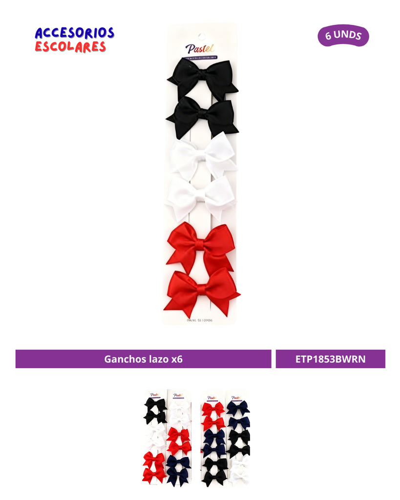 GANCHO LAZO SET DE  6 TOMMY