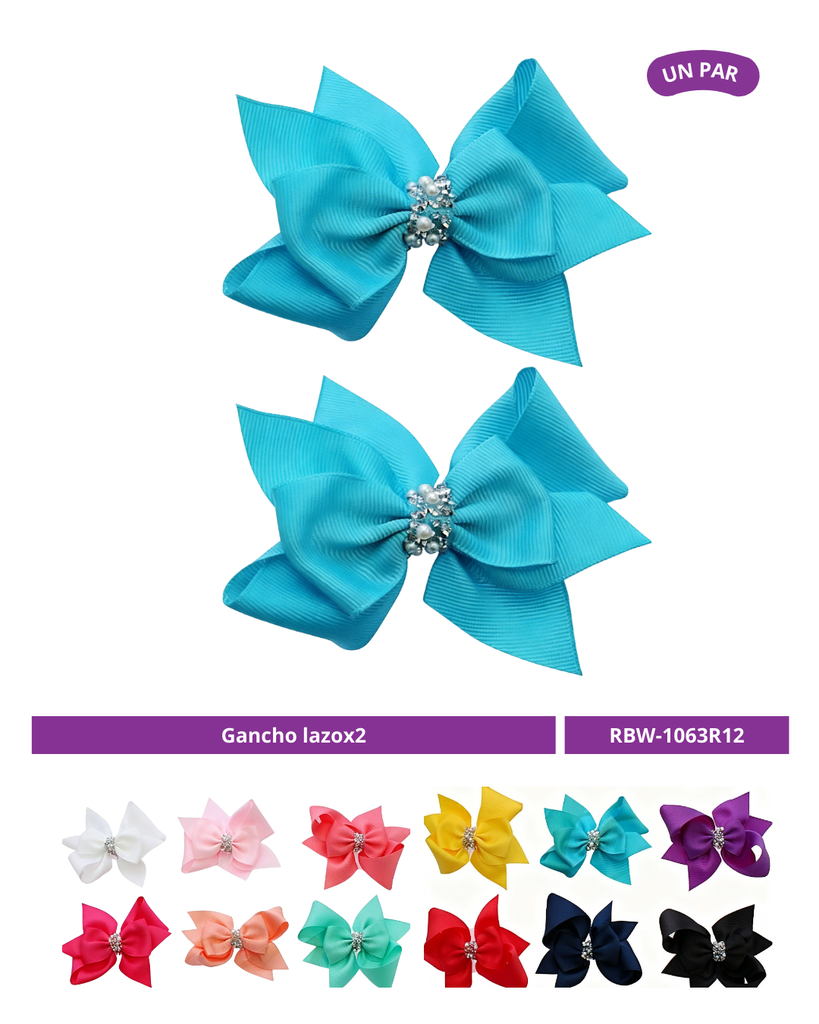 GANCHO LAZO CON BRILLO X2