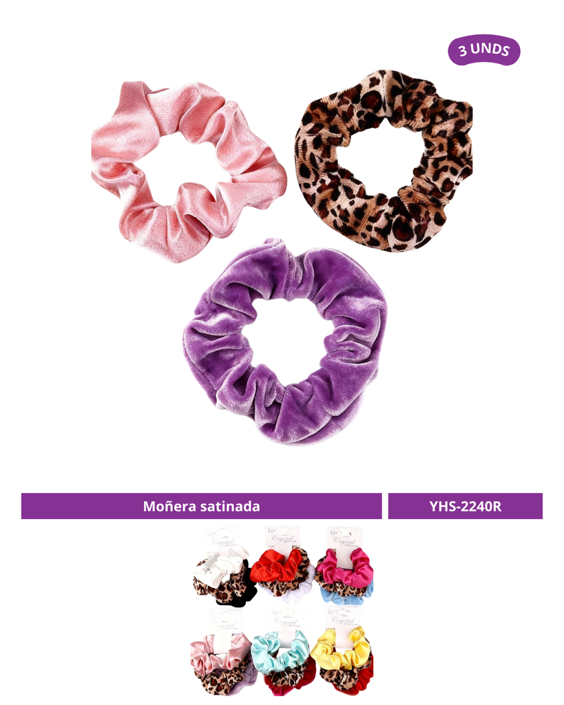 MOÑERA SATINADA ANIMAL PRINT X4