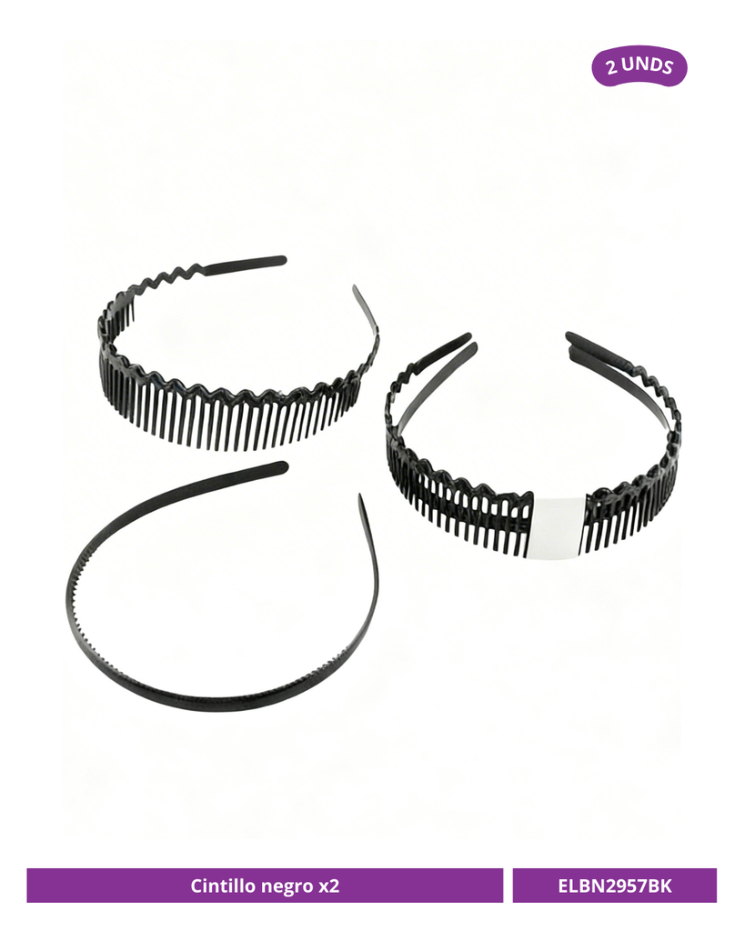 CINTILLO NEGRO TIPO PINETA X2 