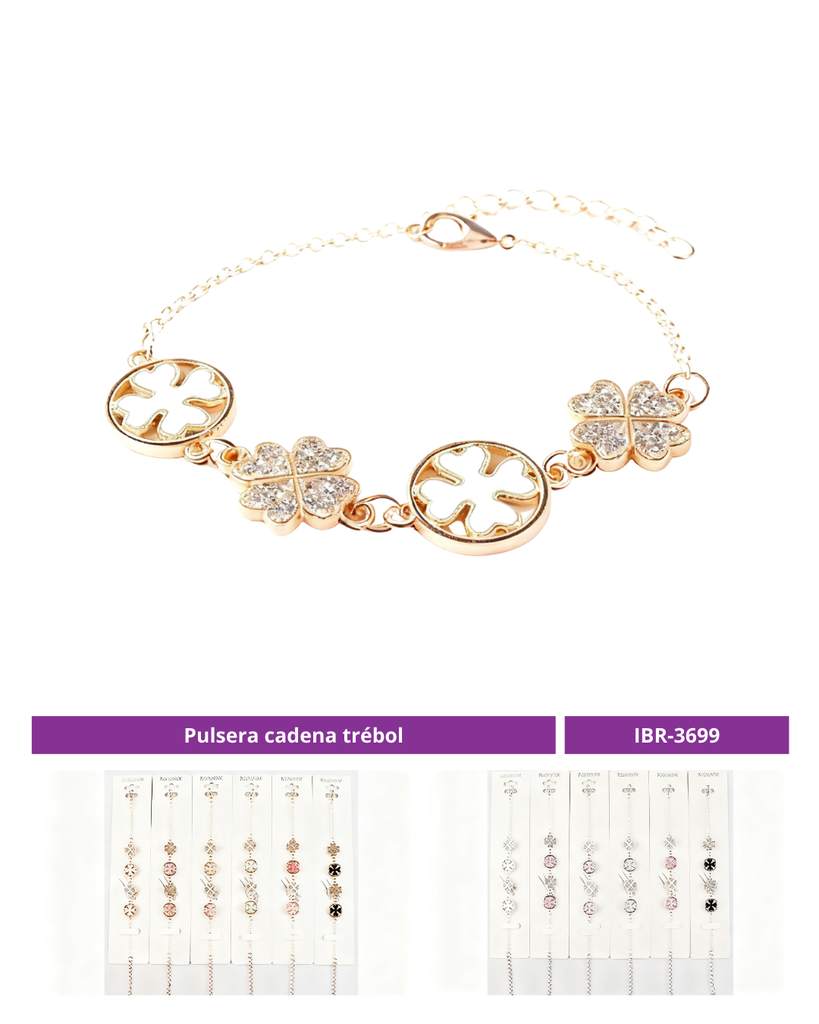 PULSERA CADENA TREBOL