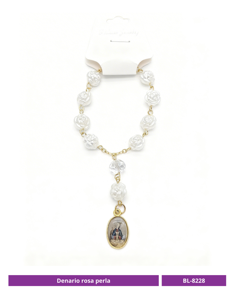 DENARIO ROSA EN PERLA