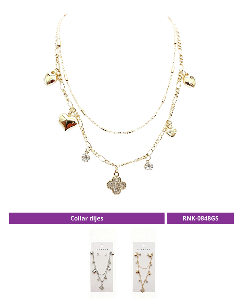 COLLAR DIJES CORAZON X2