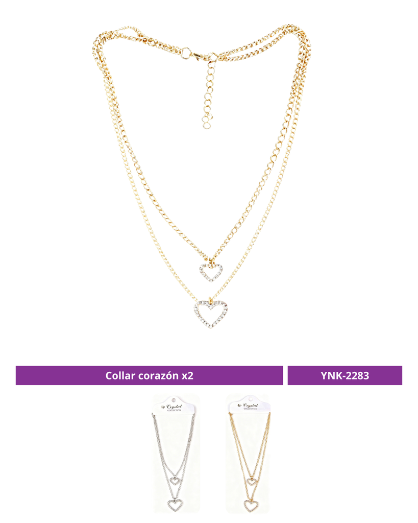 COLLAR CORAZON X2