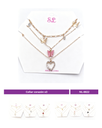 COLLAR CORAZON MARIPOSA X3