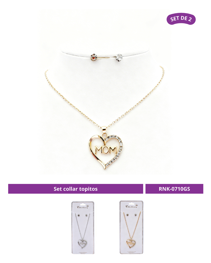 COLLAR CADENA CORAZON MOM