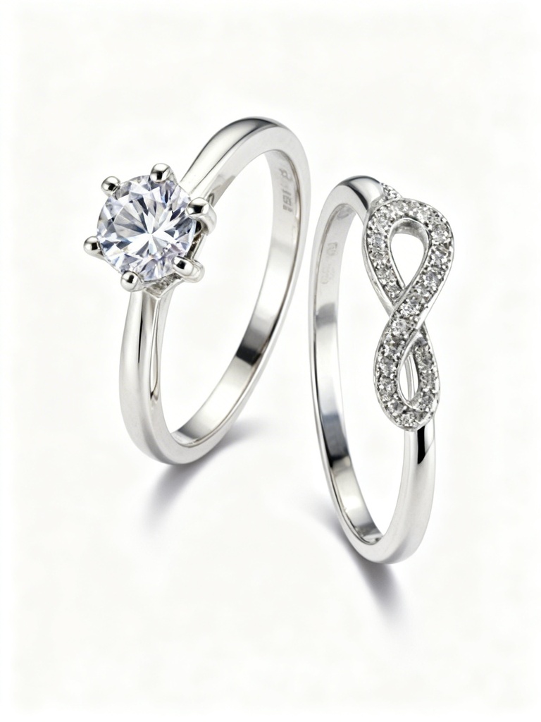 ANILLOS PIEDRA INFINITO DOBLE