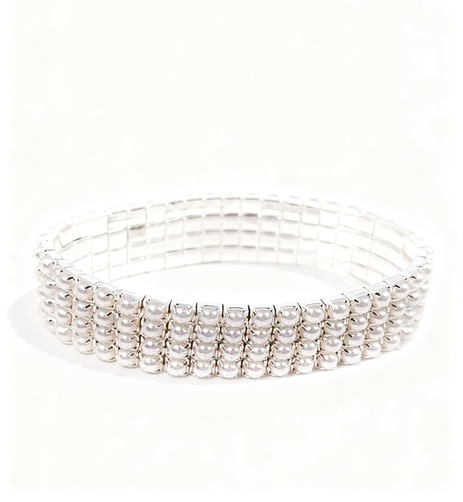 PULSERAS STRASS FANTASIA PERLA