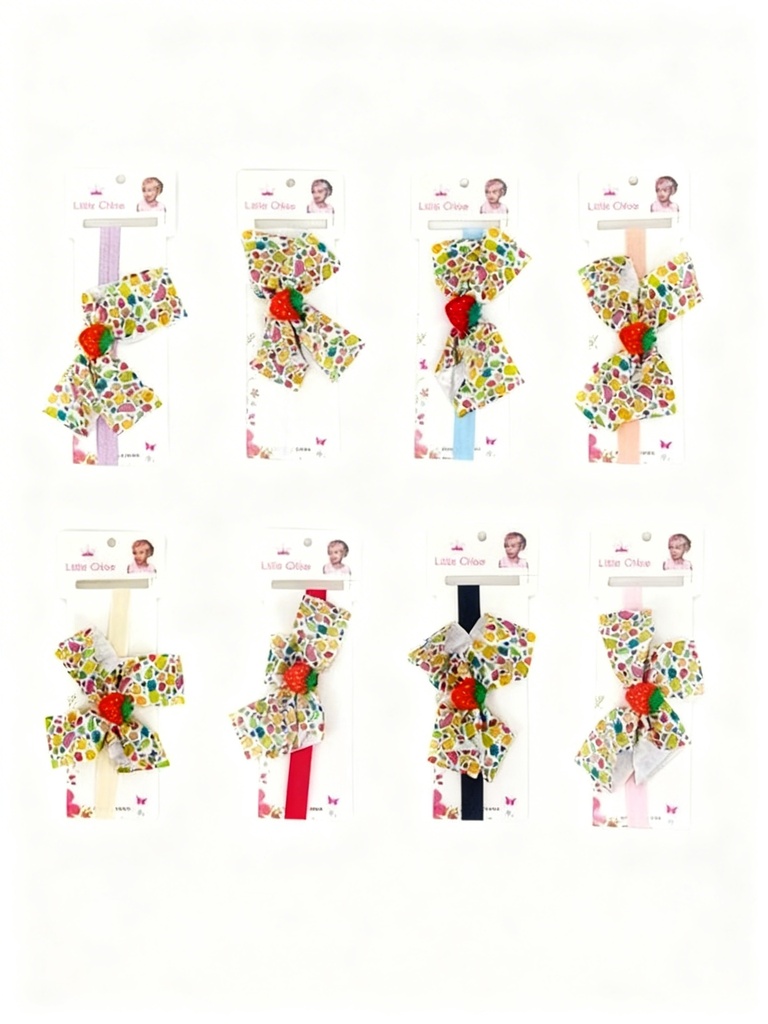 BANDANAS NIÑA LAZOS FRESA