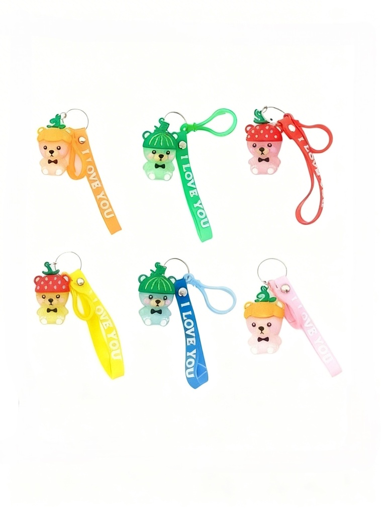 LLAVEROS SILICON OSITO FRUTAS