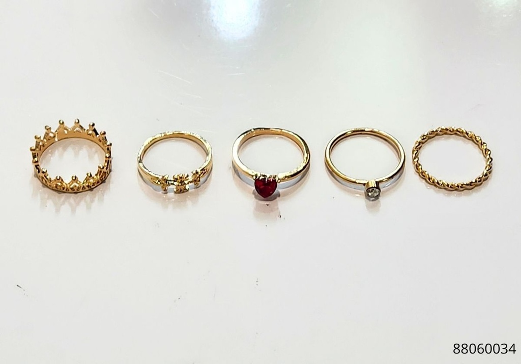 ANILLOS CORONA SET DE 5