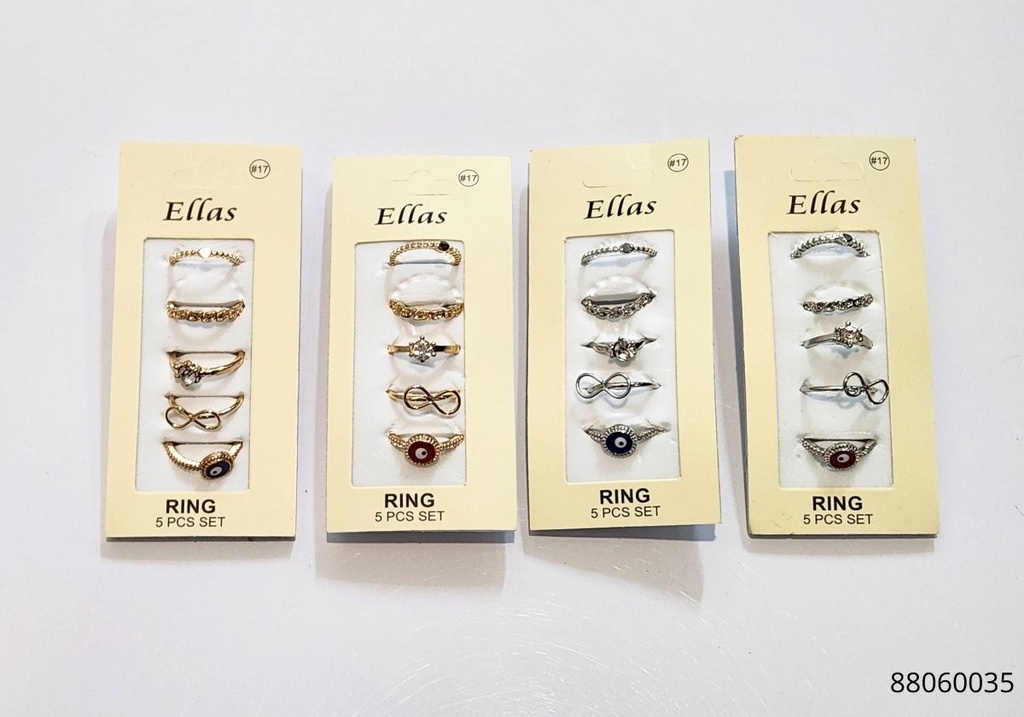 ANILLOS OJO TURCO SET DE 5