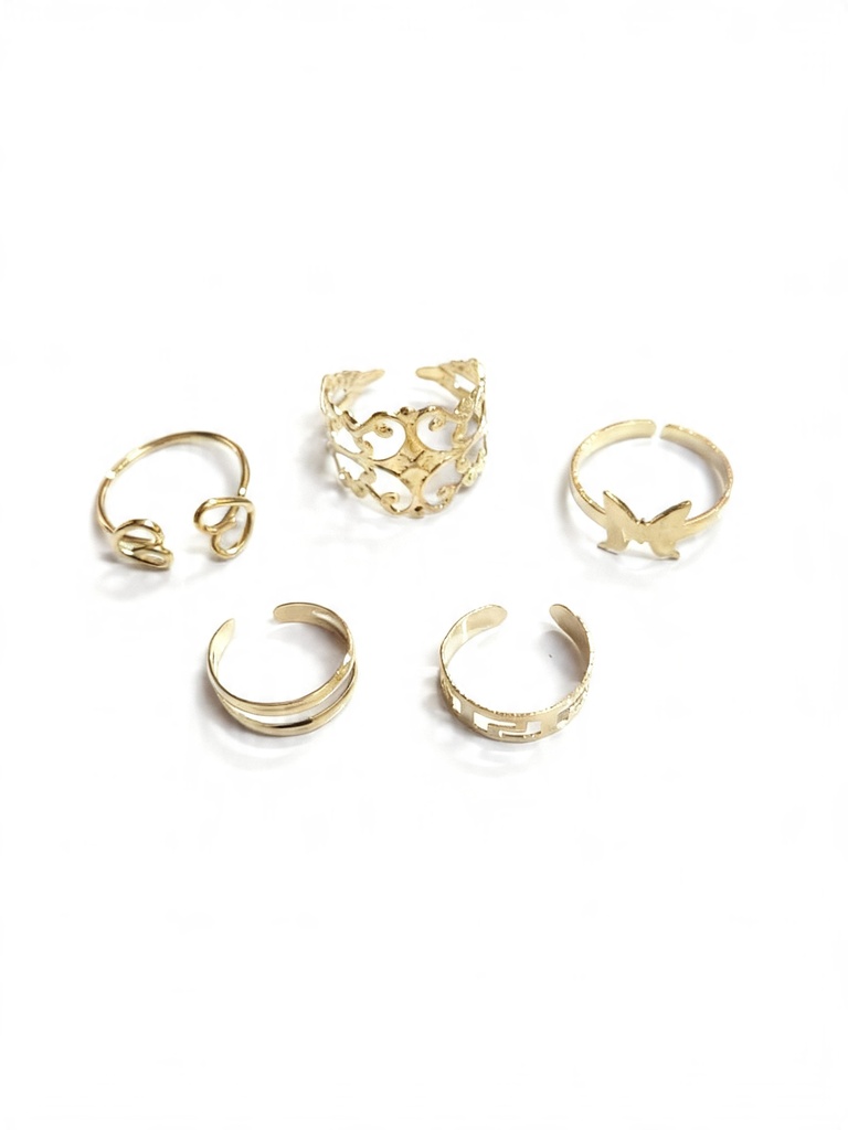 SET DE ANILLO MARIPOSA X10