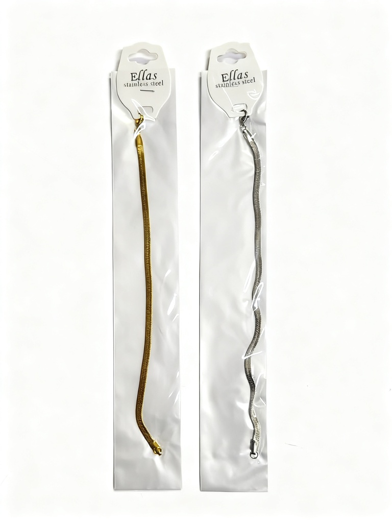 PULSERA CADENA DORADA Y PLATEADA